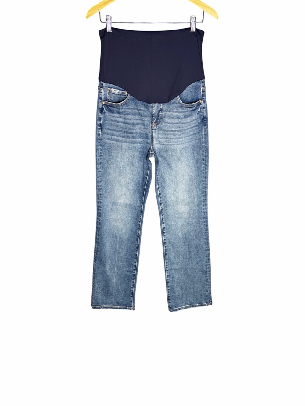 New Pinkblush Maternity Straight Leg Jean Over the Bump NWOT Medium Wash